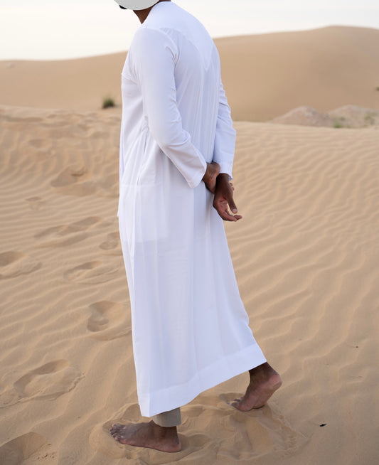 Qamis Émirati Waterproof Blanc